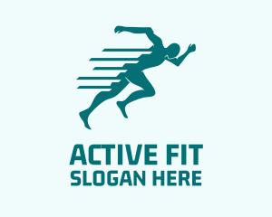 Fit - Fitness Sprint Run logo design