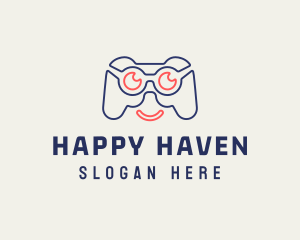 Happy Gamer Controller logo design