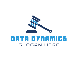 Data Server Gavel logo design