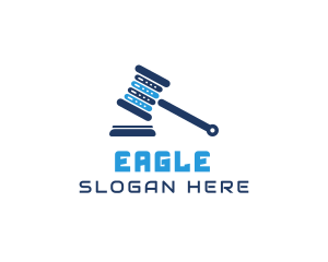 Law - Data Server Gavel logo design