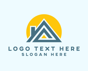 Village - House Roof Real Estate logo design