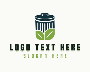 Recycling Bin - Eco Garbage Bin logo design