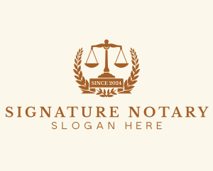 Notary - Attorney Legal Notary logo design