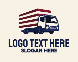 Forwarding - American Logistics Truck logo design