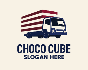 Patriotic - American Logistics Truck logo design