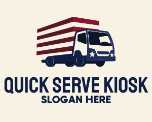 American Logistics Truck logo design