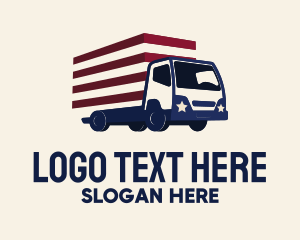 Quick - American Logistics Truck logo design