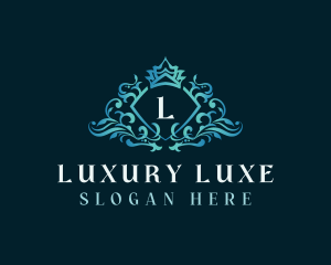 Ornamental Luxury Crown logo design