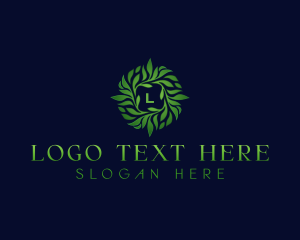 Spa - Wellness Eco Leaf logo design