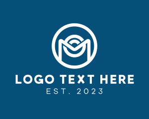 Letter Di - Modern Creative Business Letter OM logo design