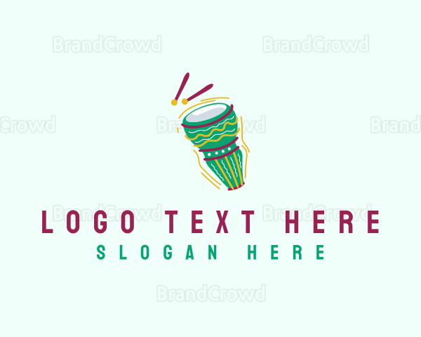 African Ethnic Drum Logo