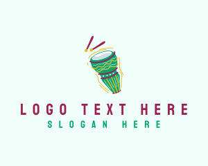 Tribal - African Ethnic Drum logo design