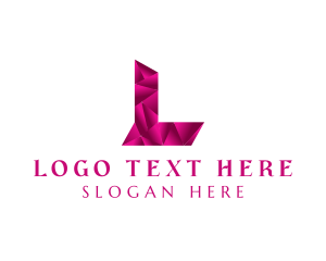 Glamorous - Gradient Crystal Letter L logo design