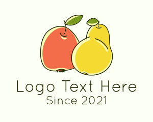 Fruit Farm - Pear & Peach Harvest logo design