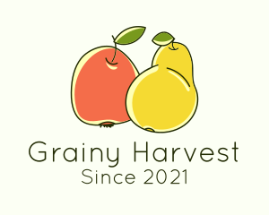 Pear & Peach Harvest logo design