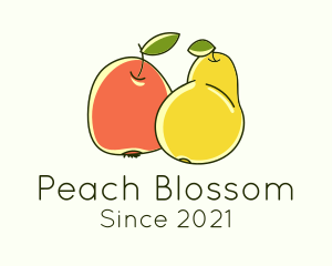 Peach - Pear & Peach Harvest logo design