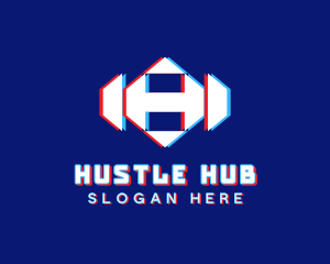 Static Motion Letter H logo design