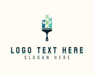 Handyman - Paintbrush Refurbish Painting logo design