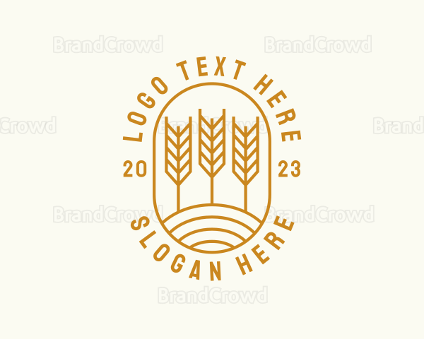 Agriculture Wheat Field Logo