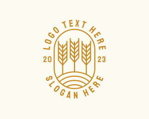 Crop - Agriculture Wheat Field logo design