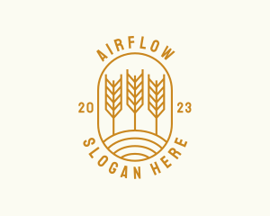 Agriculture Wheat Field logo design