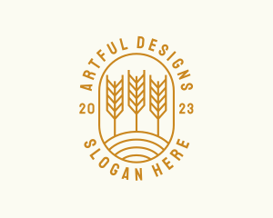 Agriculture Wheat Field logo design