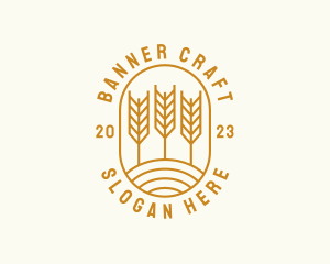 Agriculture Wheat Field logo design