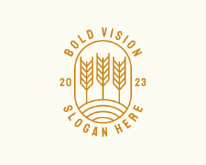 Agriculture Wheat Field logo design