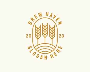 Agriculture Wheat Field logo design