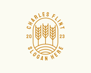 Agriculture Wheat Field logo design