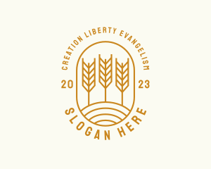 Agriculture Wheat Field logo design