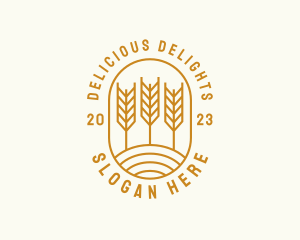 Agriculture Wheat Field logo design