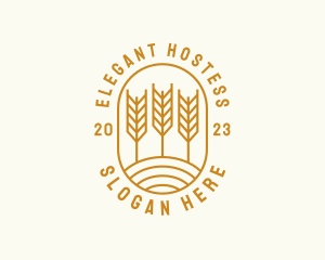 Agriculture Wheat Field logo design