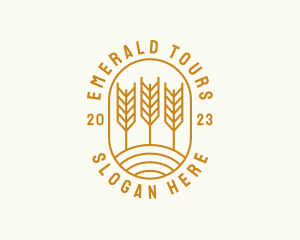 Agriculture Wheat Field logo design