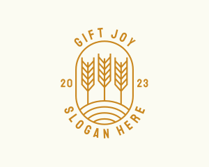 Agriculture Wheat Field logo design