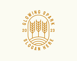 Agriculture Wheat Field logo design