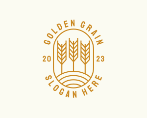 Wheat - Agriculture Wheat Field logo design