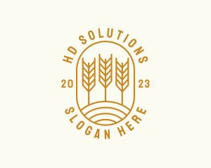 Agriculture Wheat Field logo design