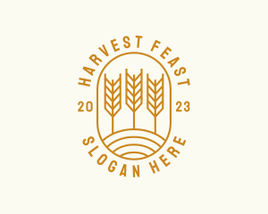 Agriculture Wheat Field logo design