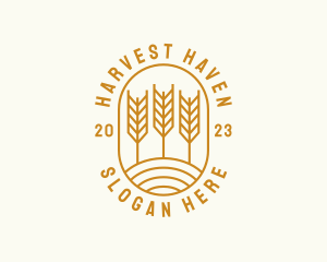 Crop - Agriculture Wheat Field logo design