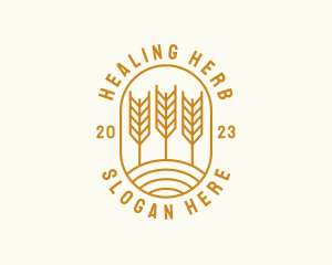 Agriculture Wheat Field logo design