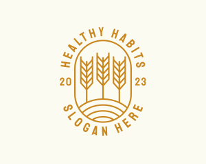 Agriculture Wheat Field logo design