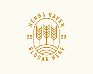 Agriculture Wheat Field logo design