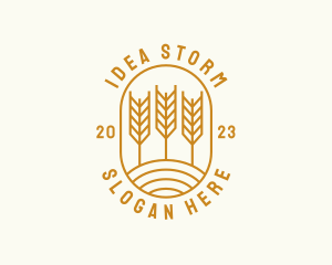 Agriculture Wheat Field logo design