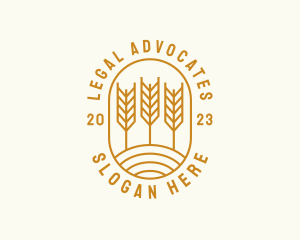 Agriculture Wheat Field logo design