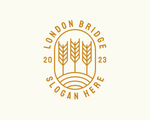 Agriculture Wheat Field logo design