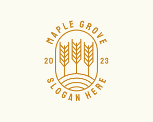 Agriculture Wheat Field logo design