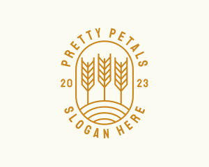 Agriculture Wheat Field logo design