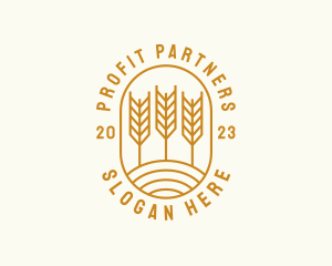 Agriculture Wheat Field logo design