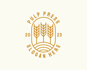 Agriculture Wheat Field logo design